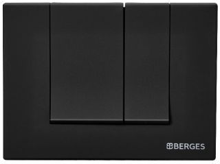 Кнопка смыва Berges Novum soft touch чёрный 040045